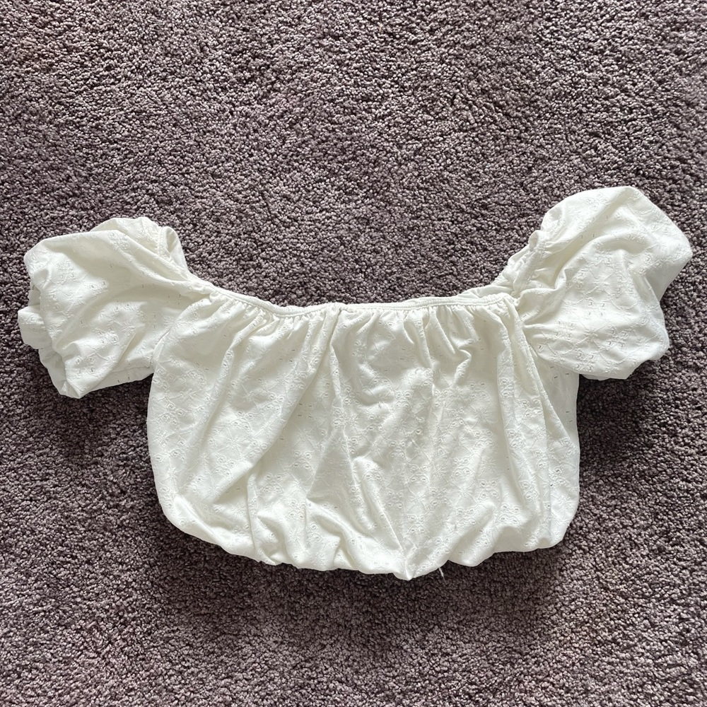 Urban Outfitters Eyelet Off the Shoulder Top